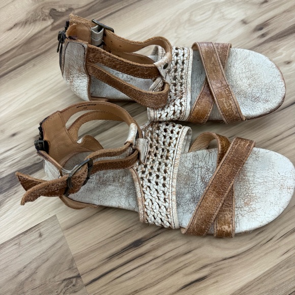 BED|STU Tan and Cream Leather Sandals - Picture 3 of 9